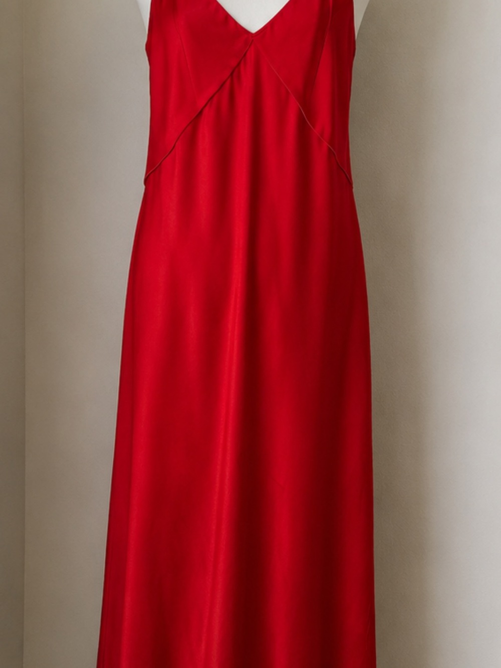 a new day Red Satin Slip Dress